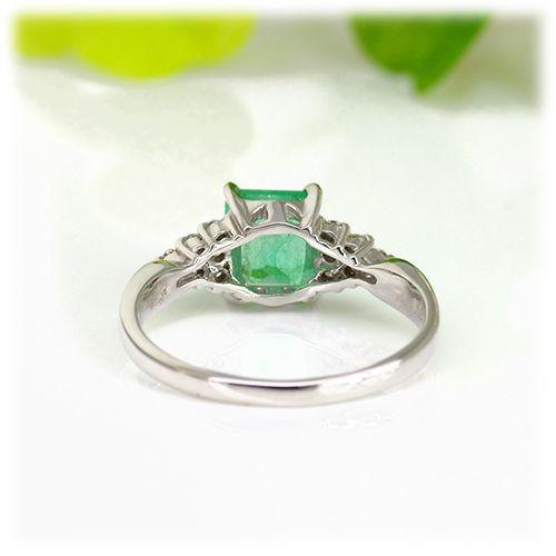 エメラルド 指輪 リング 1.0ct K10WG/Pt900/K18WG コロンビア産 エメラルド 指輪 リング 1.0ct K10WG/Pt900/K18WG コロンビア産