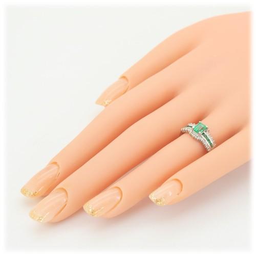 エメラルド 指輪 リング 0.5ct Pt100 コロンビア産 5月 誕生石 天然石