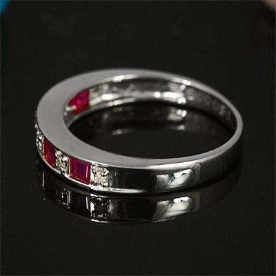 ルビー リング 指輪 0.6ct K10WG 7月 誕生石 天然石 : atelier