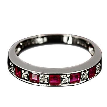 ルビー リング 指輪 0.6ct K10WG 7月 誕生石 天然石の画像