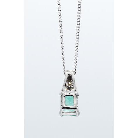 エメラルド ネックレス ペンダント 1.5ct Pt900/K18WG コロンビア産 5月 誕生石 天然石 選べる地金の画像