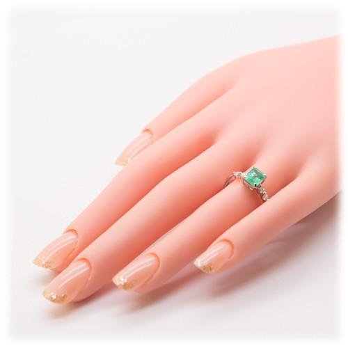 エメラルド リング 指輪 1.0ct Pt900 コロンビア産 5月 誕生石 天然石 