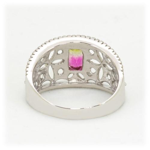 トルマリン バイカラー リング 指輪 0.50ct SV925 10月 誕生石 天然石