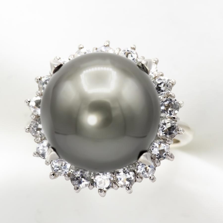 南洋真珠 ゴールデンパール 指輪 リング 14mm SV925 6月 誕生石 天然石