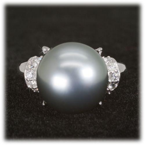 【新品】agete 黒真珠　指輪 黒真珠の指輪