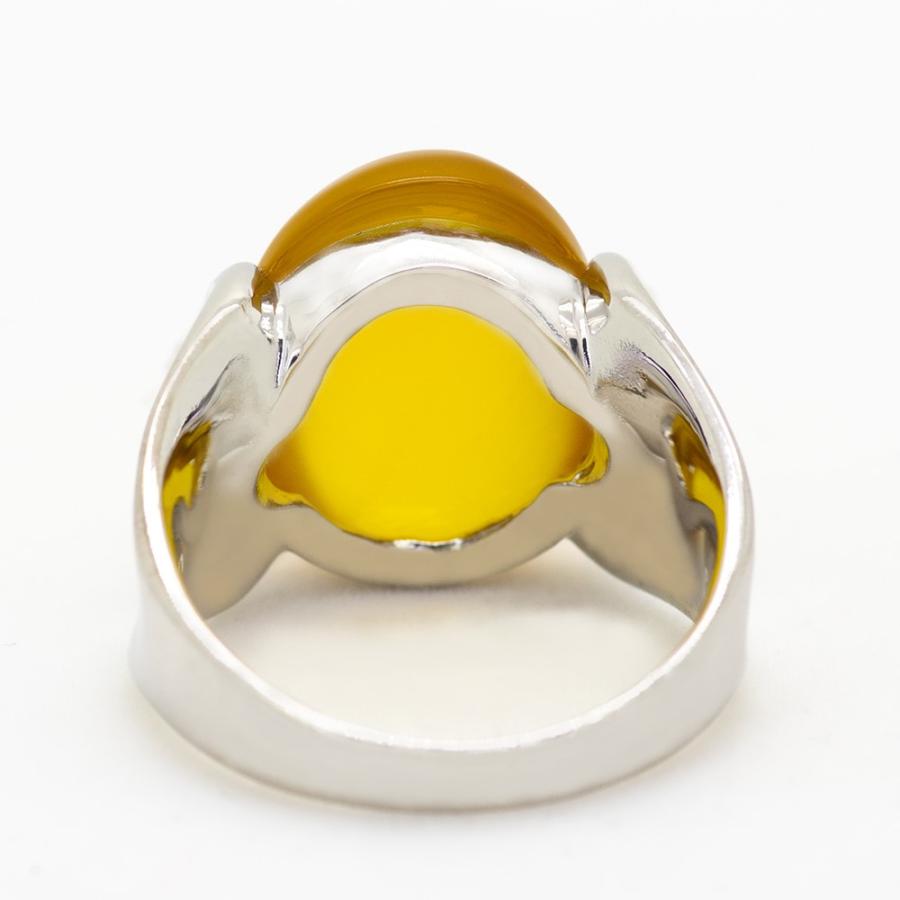 yubiwa wa 天然石リング3点セット yellow (数量限定) メノウ リング 指輪 7.0ct Pt100 イエローメノウ アゲート 天然 8月