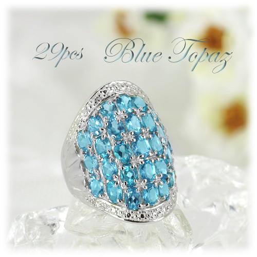 ブルートパーズ リング 指輪 5.0ct SV925 トパーズ 11月 誕生石 天然石