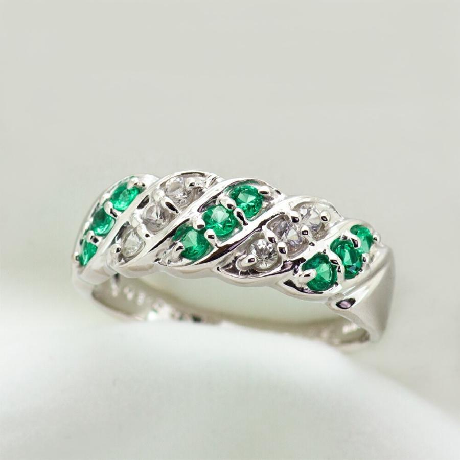 エメラルド 指輪 リング 0.3ct Pt100 5月 誕生石 天然石