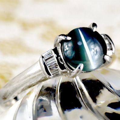 アレキサンドライト リング 指輪 1.0ct Pt900 カラーチェンジ キャッツ