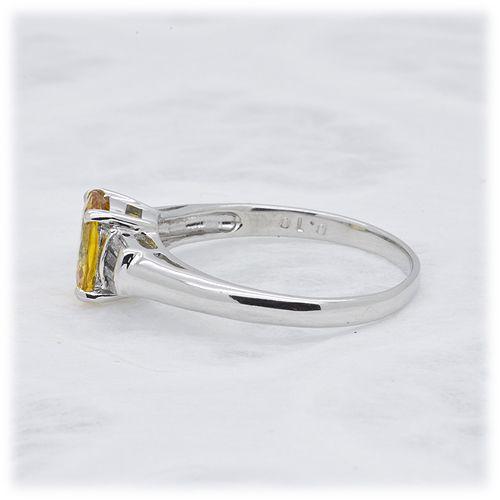 サファイア リング 指輪 1.0ct Pt900イエローサファイア 9月 誕生石  