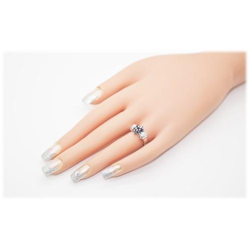アレキサンドライト リング 指輪 0.8ct Pt900/K18WG カラーチェンジ 6