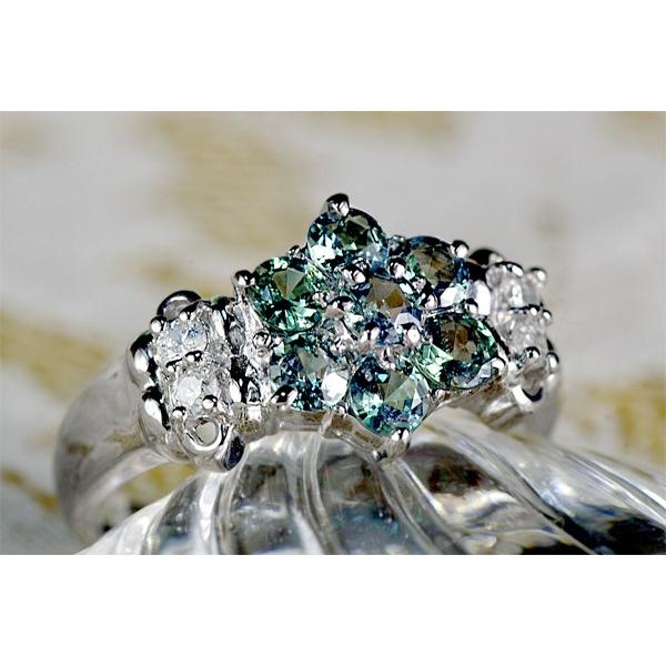 アレキサンドライト リング 指輪 0.8ct Pt900/K18WG カラーチェンジ 6