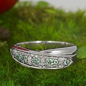 アレキサンドライト ペンダント ネックレス 0.2ct SV925/K10WG 6月 
