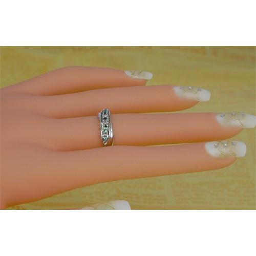 アレキサンドライト リング 指輪 0.2ct SV925/K10WG カラーチェンジ 6月 誕生石 天然石 選べる地金の画像