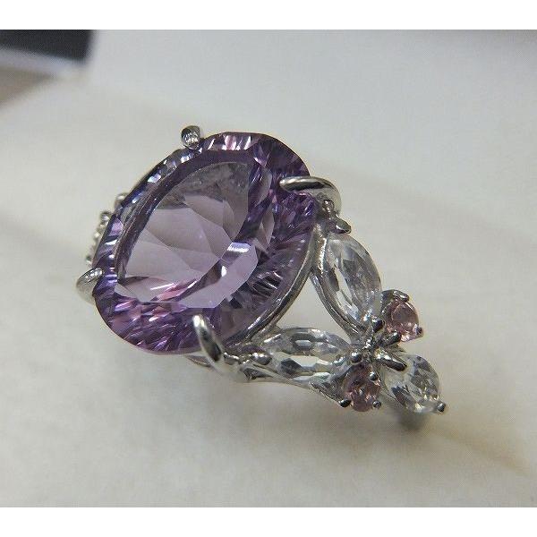アメジスト リング 指輪 4.0ct SV925/K10WG2月 誕生石 天然石 選べる地