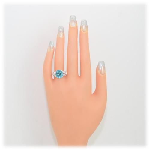 r様 ブルートパーズ ブルージルコン リング 11号 宝石質スイスブルートパーズsilver925製18kgpリング】11月誕生石 8×6mm