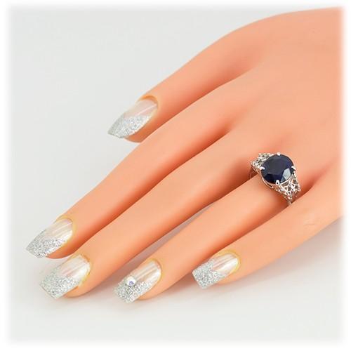 サファイア リング 指輪 5.0ct Pt100 9月 誕生石 天然石の画像
