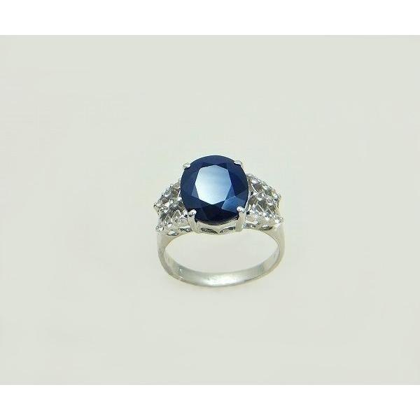 サファイア リング 指輪 5.0ct Pt100 9月 誕生石 天然石の画像