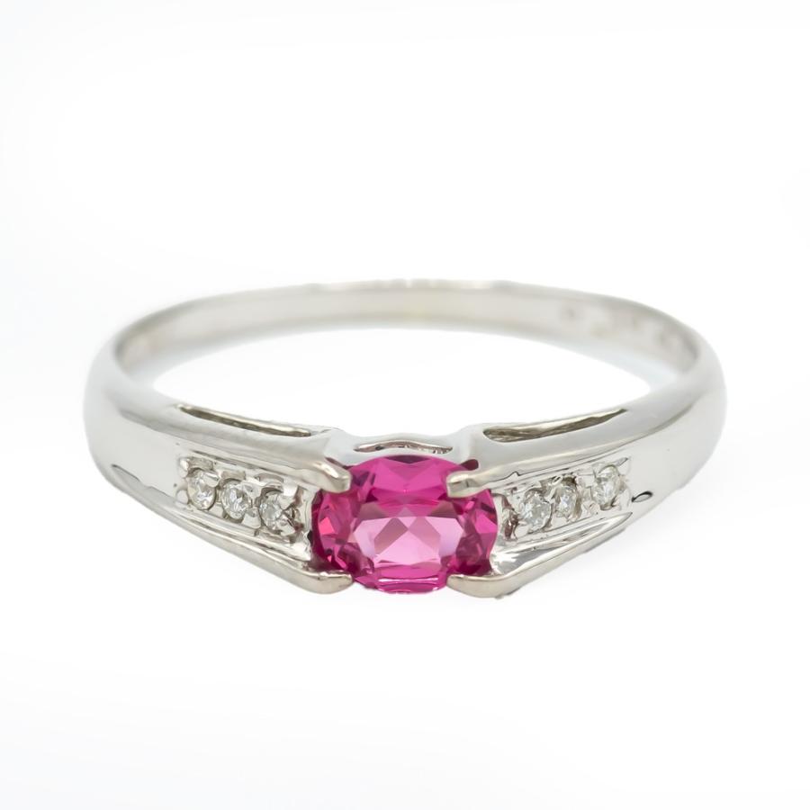ピンクスピネル リング 0.30ct K10WG 天然石 : atelier ubazakura