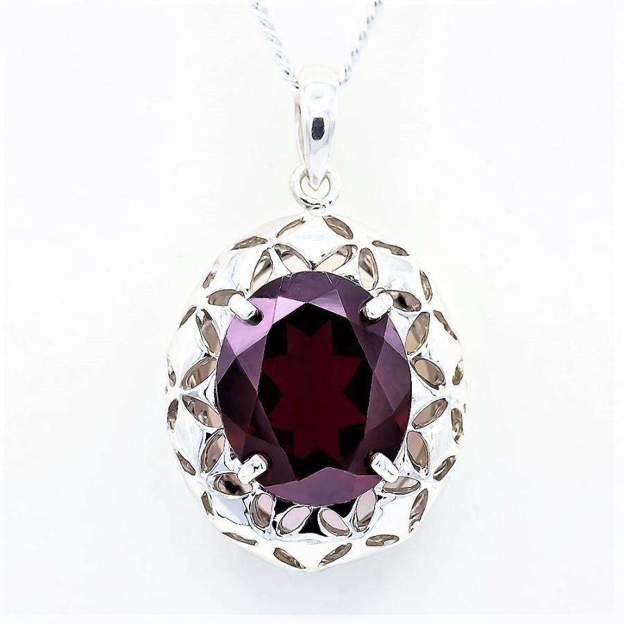 ガーネット ネックレス ペンダント 4.5ct Pt100 ロードライトガーネット 1月 誕生石 天然石 
