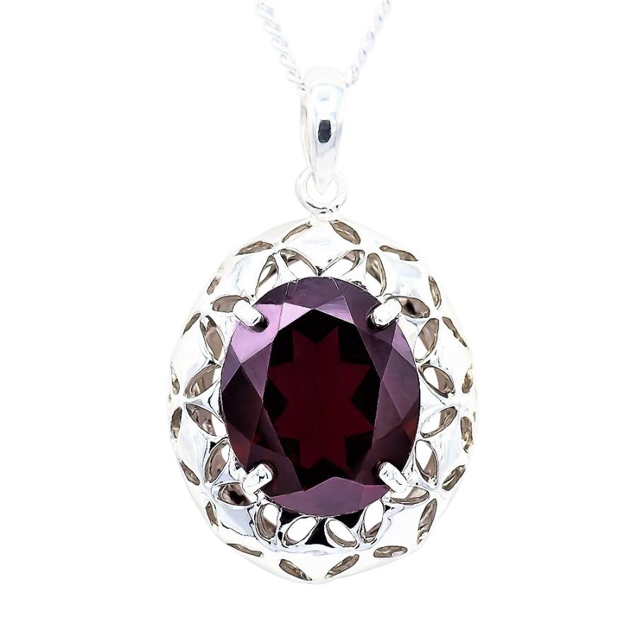 ガーネット ネックレス ペンダント 4.5ct Pt100 ロードライトガーネット 1月 誕生石 天然石 