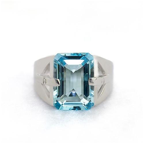 ブルートパーズ リング 指輪 8.0ct SV925 トパーズ スカイブルー GV 11月 誕生石 天然石の画像