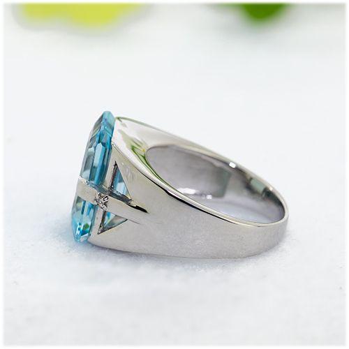 ブルートパーズ リング 指輪 8.0ct SV925 トパーズ スカイブルー GV 11月 誕生石 天然石の画像