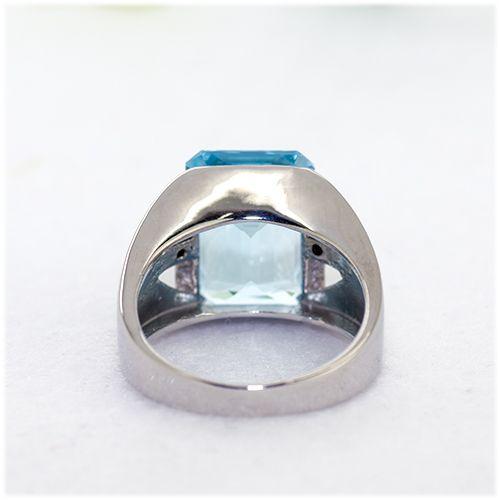 ブルートパーズ リング 指輪 8.0ct SV925 トパーズ スカイブルー GV 11月 誕生石 天然石の画像
