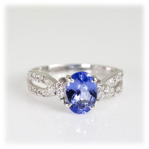 タンザナイト リング 指輪 1.0ct Pt900/K10WG/K18WG 12月 誕生石 天然石  選べる地金の画像