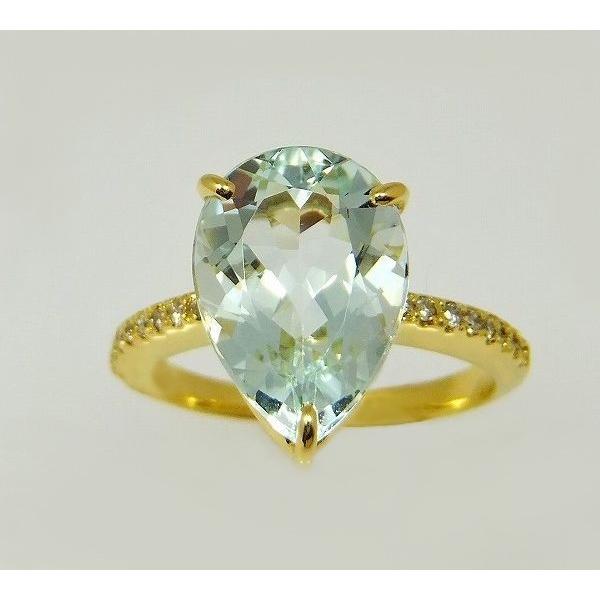 アクアマリン リング 指輪 大粒 3.0ct K18WG/K18YG 3月 誕生石 アクアマリン リング 指輪 大粒 3.0ct K18WG/K18YG 3月 誕生石