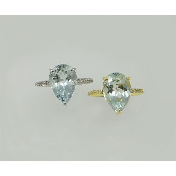 アクアマリン リング 指輪 大粒 3.0ct K18WG/K18YG 3月 誕生石 アクアマリン リング 指輪 大粒 3.0ct K18WG/K18YG 3月 誕生石