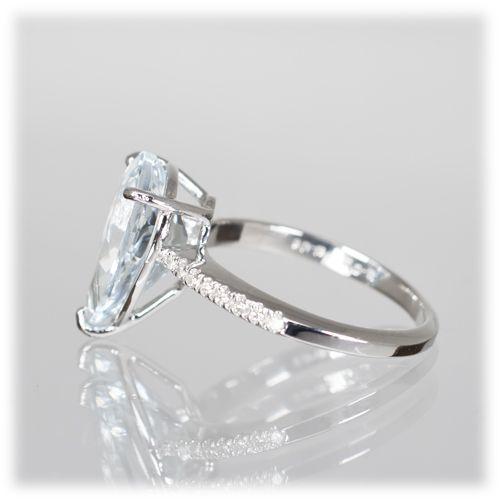 アクアマリン リング 指輪 大粒 3.0ct K18WG/K18YG 3月 誕生石 アクアマリン リング 指輪 大粒 3.0ct K18WG/K18YG 3月 誕生石