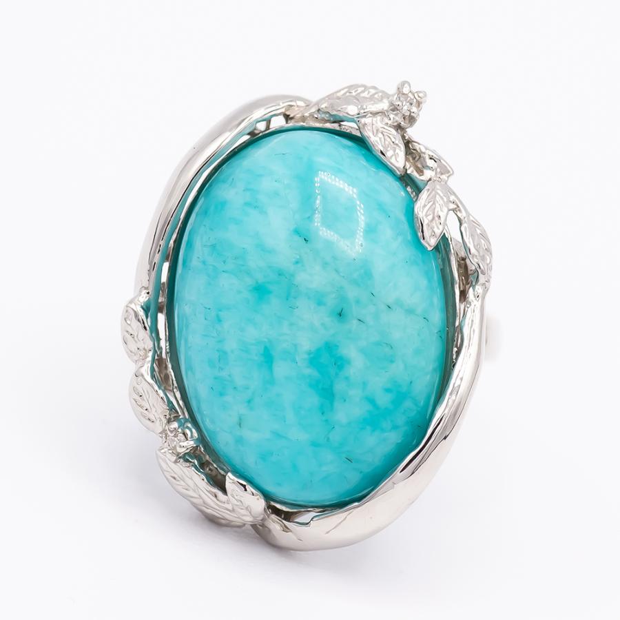 アマゾナイト リング 指輪 13.0ct SV925 5月 誕生石 天然石 : atelier 