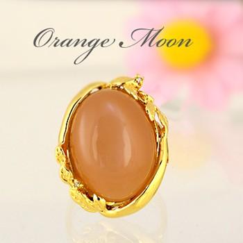 ムーンストーン ペンダント ネックレス 超大粒 18ct SV925 オレンジ