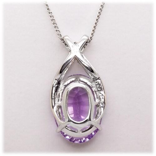 【美品】SVアメジストペンダントネックレス アメジスト ネックレス ペンダント 10ct SV925 ローズアメジスト GV 2