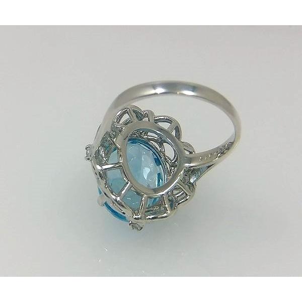 ブルートパーズ リング 指輪 10.0ct Pt100 トパーズ 11月 誕生石
