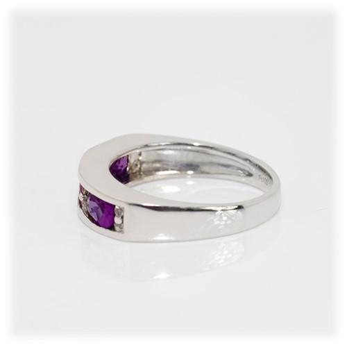 アメジスト リング 指輪 1.00ct Pt100 一文字タイプ 2月 誕生石 天然石の画像