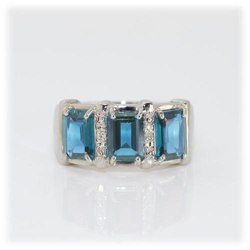 ブルートパーズ リング 指輪 3.0ct SV925 トパーズ 11月 誕生石 天然石の画像