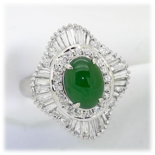 翡翠 ヒスイ リング 指輪 2.37ct Pt900 ジェイド 5月 誕生石 天然石 