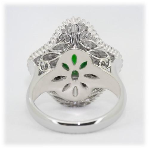 天然石ヒスイ·リング 翡翠 ヒスイ リング 指輪 2.37ct Pt900 ジェイド 5月 誕生石 天然石