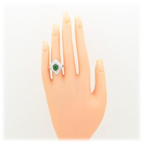 翡翠 ヒスイ リング 指輪 2.37ct Pt900 ジェイド 5月 誕生石 天然石 