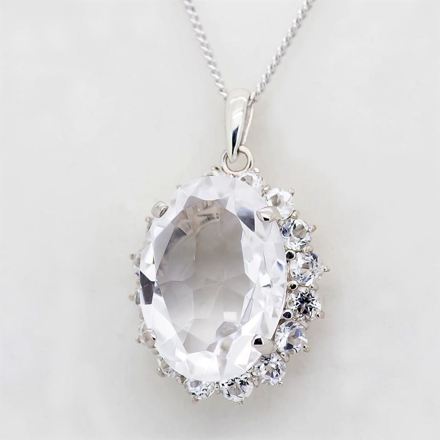 水晶 クリスタル ネックレス ペンダント 10.0ct SV925 4月 水晶 クリスタル ネックレス ペンダント 10.0ct SV925 4月