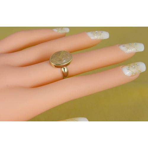 ルチルクォーツ リング 指輪 超大粒 8.0ct SV925/K10WG/K10YG/K18WG