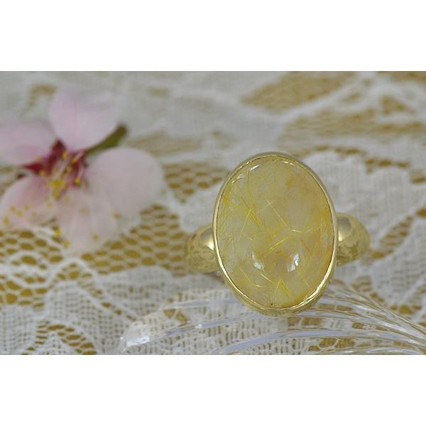 ルチルクォーツ リング 指輪 超大粒 8.0ct SV925/K10WG/K10YG/K18WG