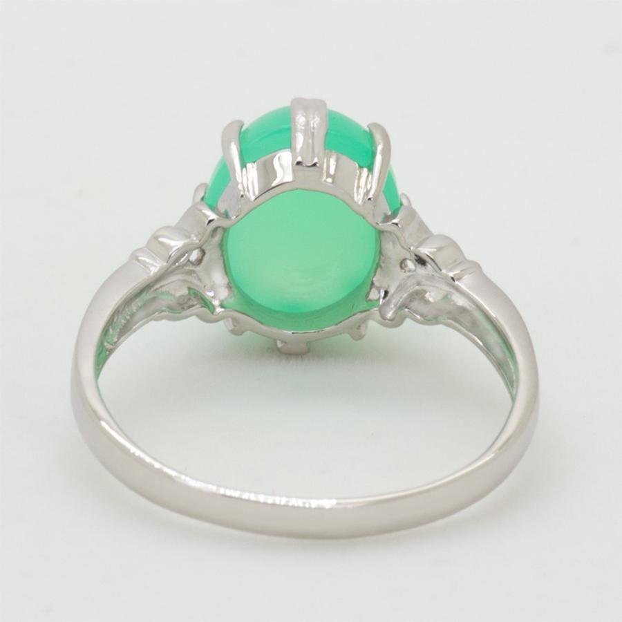 オパール リング 指輪 1.8ct K10WG グリーンオパール 10月 オパール リング 指輪 1.8ct K10WG グリーンオパール 10月