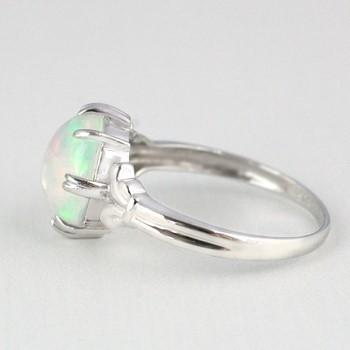 オパール リング 指輪 1.5ct K10WG/K18WG 10月 誕生石 天然石 選べる地金の画像