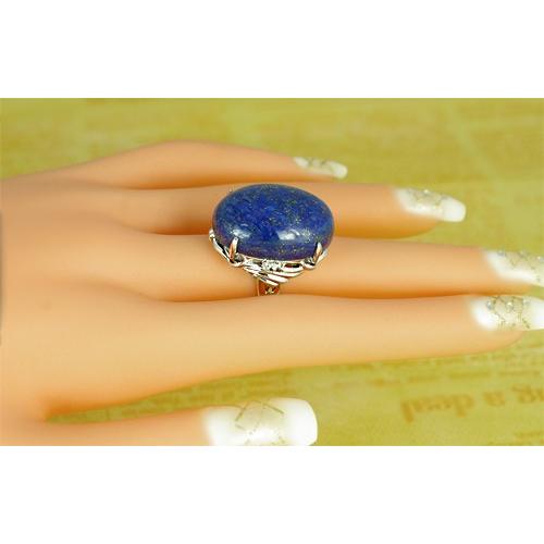 天然石リング 高品質ラピスラズリ ブルー 15*11mm SV925刻印 楽天市場