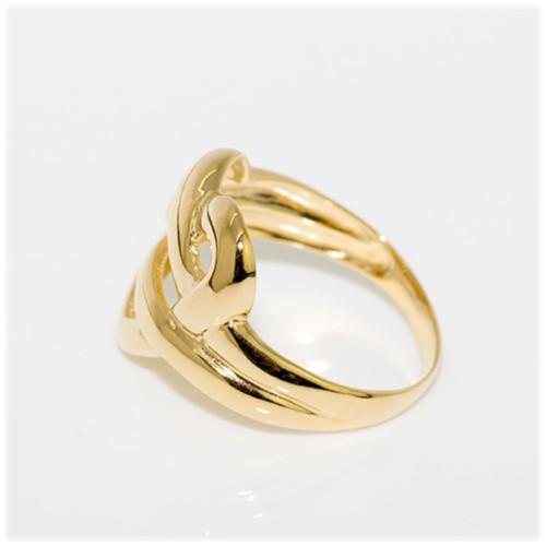 デザインリング 指輪 K10YG/K18YG ハート モチーフ 天然 ハンドメイド