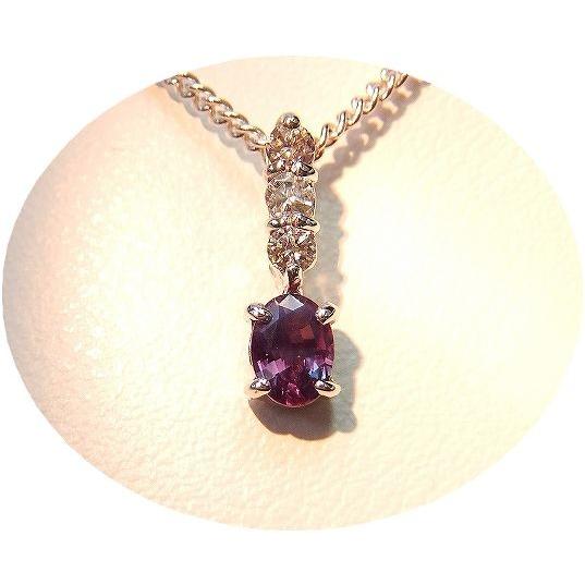 アレキサンドライト ペンダント ネックレス 0.15ct Pt900/K18WG 6月 誕生石 天然石 選べる地金_6