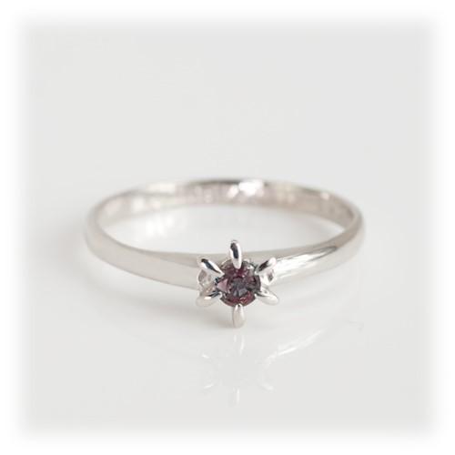 アレキサンドライト リング 指輪 0.10ct Pt100/K10WG/K18WG カラーチェンジ GV 6月 誕生石 天然石 選べる地金の画像